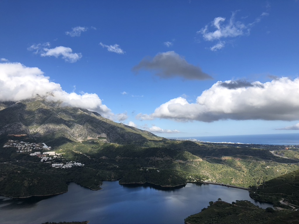 View over the Istán reservoir and the sierra behind Marbella