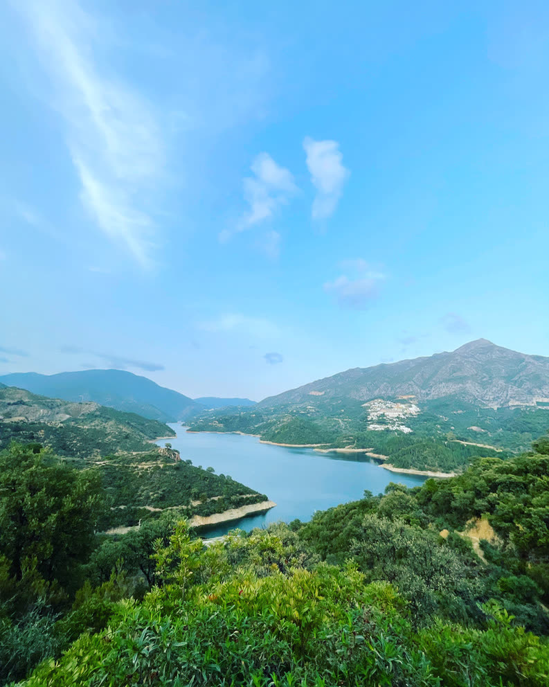Hiking above the Istán reservoir in the mountains behind Marbella